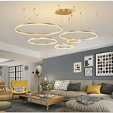 Gold Çember Ø40,60,80,100,120CM, 3000K Işık, Kumandalı, LED Lamba,yuvarlak Sarkıt Avize,modern Aydınlatma,dekoratif Işık