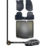 Gold Citroen C-Elysee 3D Havuzlu Paspas + Bagaj Havuzu Araca Özel Dolcex Kauçuk Set - Siyah