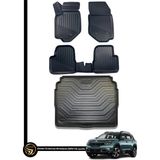 Gold Citroen C5 Aircross 3D Havuzlu Paspas + Bagaj Havuzu Araca Özel Dolcex Kauçuk Set - Siyah