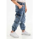Gold Class Kidswear Erkek Çocuk Jogger Kargo Cepli Kot Pantolon