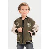 Gold Class Kidswear Gold Class Nakışlı Çift Cepli Su Geçirmez Kolej Erkek Çocuk Ceket