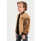 Gold Class Kidswear Nakışlı Çift Cepli Su Geçirmez Kolej Erkek Çocuk Ceket