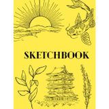 Gold cover blank sketchbook: Hardcover