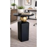 Gold Design OBLİX siyah-gold kombini yan sehpa zigon 60 cm lake mobilya