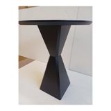 Gold Design PLATİN model 55 cm yükseklik 45 cm üst tabla siyah yan sehpa zigon fiskos