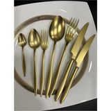 Gold Dine 6'lı Çay Kaşığı Seti | Mat | 18/10 Paslanmaz Çelik