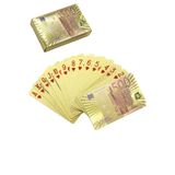 Gold Euro iskambil Kağıdı Kaygan Plastik Su Geçirmez Oyun Kağıdı cin461sr