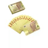 Gold Euro iskambil Kağıdı Kaygan Plastik Su Geçirmez Oyun Kağıdı cin461sr