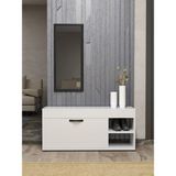 Gold Falez Ayakkabılık Çok Amaçlı Kapaklı Dolabı 90 cm Modern Ayakkabı Dolabı Raflı Organizer 189 Beyaz