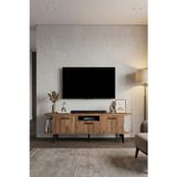 Gold Falez Tv Sehpası 160 cm Modern 3 Kapaklı Tv Sehpa Çok Amaçlı Konsol Ünitesi Mira 5035 Atlantik