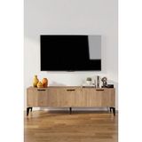 Gold Falez Tv Sehpası 160 cm Tv Ünitesi Kapaklı Modern Şık Minimal Salon Konsolu Royal 5093 Sepet