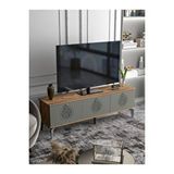 Gold Falez Tv Sehpası Tv Ünitesi Saraylı Atlantik Çam - Antrasit 5061 Gri