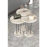 Gold Falez Zigon Sehpa Terra 3 Lü Set Efes