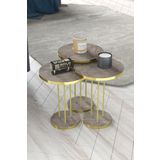 Gold Falez Zigon Sehpa Terra Gold Gordion