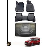 Gold Fiat Doblo 2010+ 3D Havuzlu Oto Paspas + Bagaj Havuzu Lila Ikili Set - Siyah