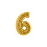 Gold Folyo Balon 6 Rakamı 40 Cm.