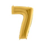 Gold Folyo Balon 7 Rakamı 40 Cm.
