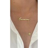 Gold Garden İsimli kolye Çelik kolye Kişiye özel kolye Hifadiamond