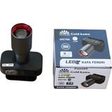 gold gk700 ledli zoomlu kafa feneri - Siyah