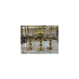 Gold Glass Bohemia Kristal Ayaklı Kahve Yanı Su Bardağı Gold Titanyum 250 cc - Altın