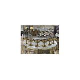 Gold Glass Bohemia Kristal Kahve Yanı Su Bardağı Ayaklı Gold 250 CC - Altın