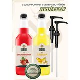 Gold Gull Muz & Çilek Aromalı Kahve & Meyve Şurubu 2 x 700 ml - 1 Adet - Cafe Crema