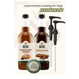 gold gull Speculoos & Çikolatalı Kurabiye Bisküvi Aromalı Kahve & Meyve Şurubu 2 x 700 ml.