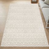 Gold Home Collection İskandinav Desen Dokuma Bukle Halı Krem