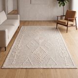 Gold Home Collection Pamuklu Bukle Kaymaz Kilim Krem