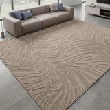 Gold Home Collection Yaprak Desen Dokuma Bukle Halı Vizon