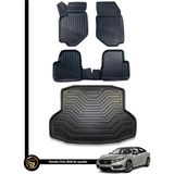 Gold Honda Civic 2016-2020 3D Havuzlu Oto Paspas ve Bagaj Havuzu Dizayn Seti - Siyah