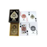 Gold Jumbo Plastik Su Geçirmez Jumbo Blackjack iskambil Oyun Kağıdı cin885sr