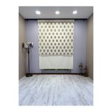 Gold Kahve Damask Desenli Çift Mekanizmalı Tül ve Stor Perde - Simli Kumaş, Simli Stor Perde 200 x 220