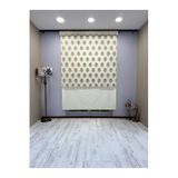 Gold Kahve Damask Desenli Çift Mekanizmalı Tül ve Stor Perde - Simli Kumaş, Simli Stor Perde 80 x 200