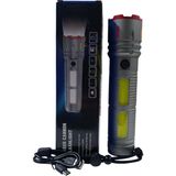 Gold Kama GK-5000 Profesyonel El Feneri | 25W – 2500 Lümen – Güçlü Cob Light – Powerbank Özellikli – Dijital Göstergeli – Zoomlu – Type-C - Gri - 25 W