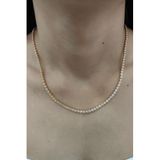 Gold kap. 3mm. Su Yolu Taşlı Kadın Kolye Zincir ek18sr-3