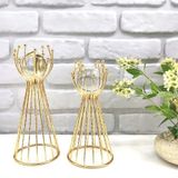 Gold Kaplama Metal 2'li Set Salon Olimpiyat Model Kristal Cam Toplu Aksesuar Dekorasyon Biblo Dekor