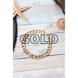 Gold Kaplama Orta Boy Gourmet Zincir Cadena Halhal