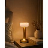 Gold Kare Led Masa Lambası Şarjlı Dimmer Kontrollü Dekoratif Işık - Lisinya