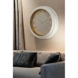 Gold Kasa Krem Çerçeve Roma Rakamlı Duvar Saati 45 Cm Diğer