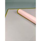 Gold Kenar Çerçeveli Buket Ambalaj Kağıdı Zarif ve Şık Çiçek Ambalajı 57X57 4 Adet - Pembe