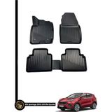 Gold Kia Sportage 2010-2015 Voli 3D Havuzlu Kauçuk Oto Paspas Yumuşak - Siyah