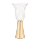 Gold Kupa Büyük Mumluk 15*15*40 Cm Ak.jd0100