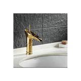 Gold Lavabo Musluğu Şelale Batarya Doğal Akışlı Musluk Altın Batarya