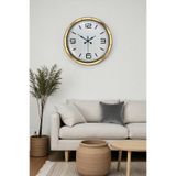 Gold Lüks 40 Cm Metal Modern Duvar Saati