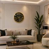Gold Majestic Aynalı 40 x 40 Cm Duvar Saati