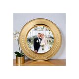 Gold Metal Tabak Kişiye Özel Fotoğraf Baskısı Altın Plaket Hediye Dekor 25 Cm