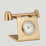 Gold Metal Telefon Saat Ev Dekoru