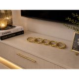 Gold Metal Zincir Halka Dekoratif Obje – Altın Modern TV Ünitesi & Salon Aksesuarı