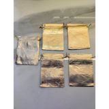 Gold Mini Takı Kesesi 5li Set 12CM x 9cm - Altın - 5'li - 12 x 9 cm